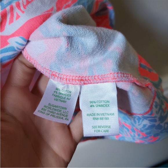 LILLY PULITZER | Pink & Blue Estrada Pink Sun Ray Summer Shift Dress | M - Picture 5 of 6